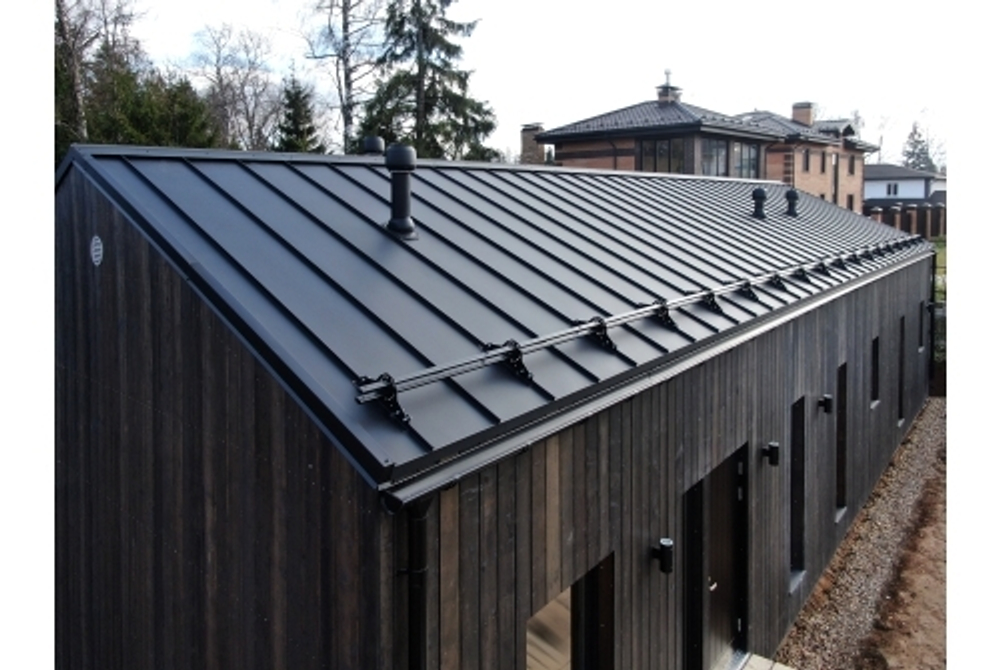 Кликфальц Pro Grand Line 0,5 Rooftop Бархат с пленкой на замках RAL 9005 черный