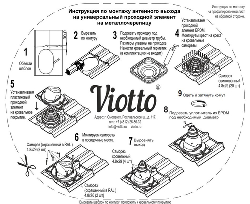 Антенный выход для металлочерепицы 335\250\292 красное вино RAL 3005