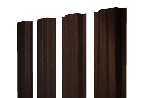 Штакетник П-образный A с прямым резом 0,45 Print Elite Coffee Wood Blesk TwinColor