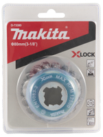 Щетка проволочная чашечная X-lock (d80 мм, толщ. проволоки 0,5 мм, пучки) Makita D-73380