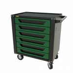 GTS6.green Тележка инструментальная Garopt 6 ящиков ЗЕЛЕНАЯ, центральный замок, увеличенные колеса, доводчики, GAROPT Серия "Standart"