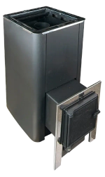 Печь для бани Термофор Олимп Carbon 26 с чуг.дверцей без стекла антрацит#