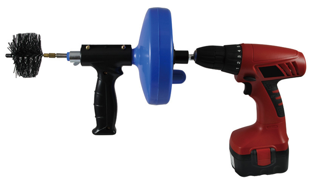 Вертушка Крокочист 6х7,6 пластиковый барабан, три насадки