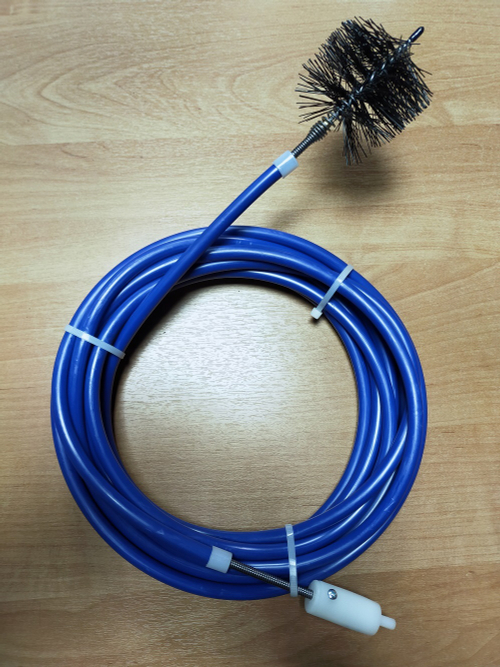 Устройство для удаления засоров в дымоходах спираль 3 в 1 в виниловой оплетке 7,6 метра