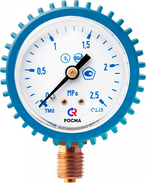 Манометр РОСМА ТМ-21GР.GG (G-4GМПа) M12x1.5 2.5 O2 общетехнический 5Gмм, тип - ТМ-21GР, радиальное присоединение, G-4GМПа, резьба M12x1.5, класс точности 2.5, кислород