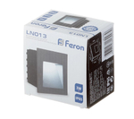 Светодиодный светильник Feron LN013 встраиваемый 3W 4000K, IP65, серый 41175