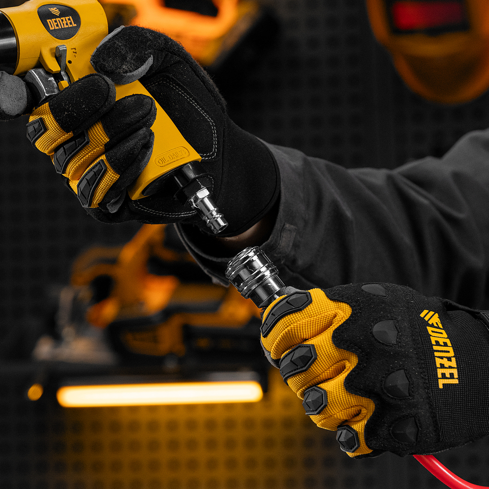 Пневматическая дрель PD500, 500 об/мин, 114 л/мин, 13 мм Denzel