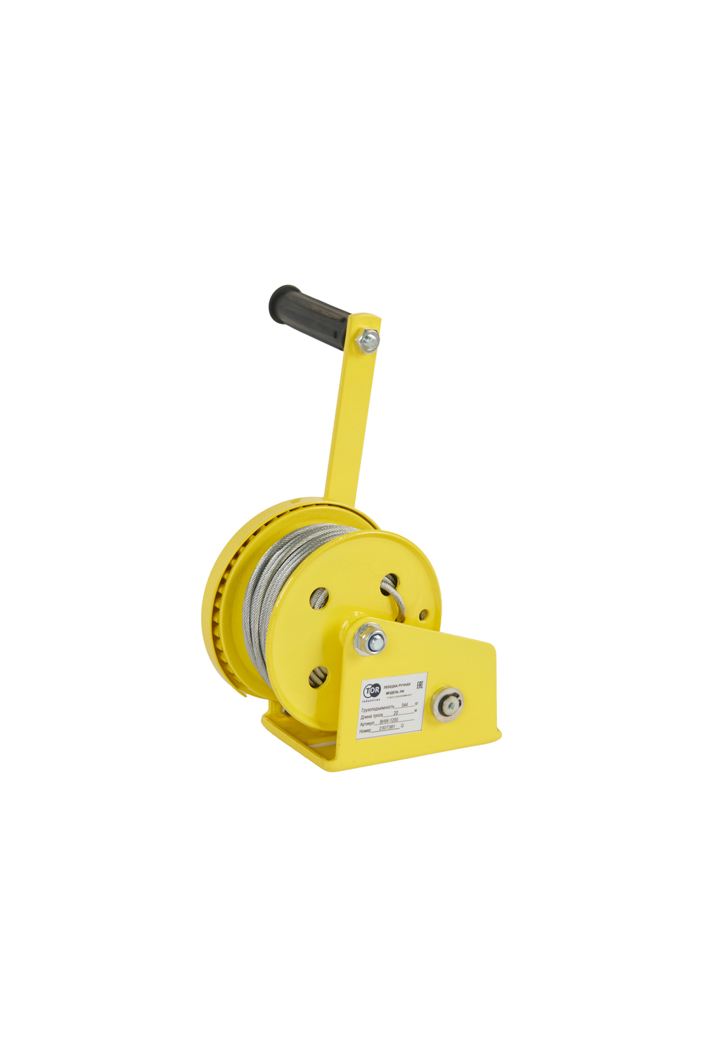 Лебедка ручная TOR ЛБ-1200 (BHW) г/п 0,54 т длина троса 20 м