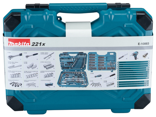 Набор ручного инструмента 221 шт. Makita E-10883