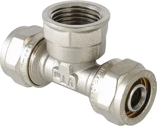 Тройник компрессионный переходной 26мм x 1"в x 26мм Valtec VTm.332.N.260626