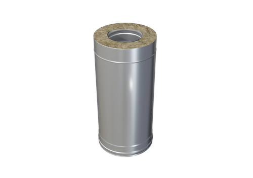 Дымоход Феррум утепленный нержавеющий (430/0,5мм)/оцинкованный ф115/200 L=0,5м по воде