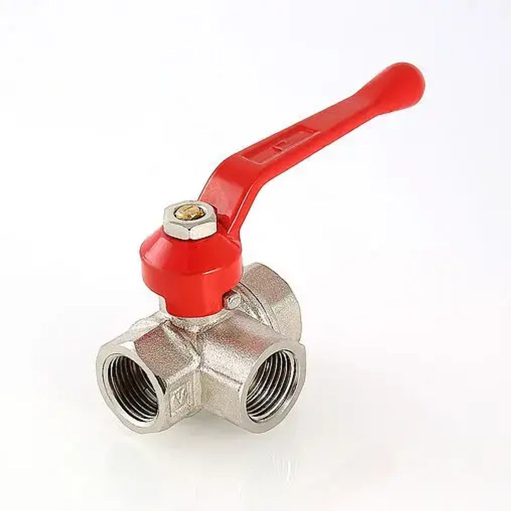 Кран шаровый трехходовой/L ½"в x ½"в x ½"в Valtec VT.360.N.04