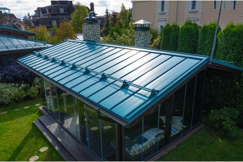 Кликфальц Pro Line Grand Line 0,45 PE с пленкой на замках RAL 5021 водная синь