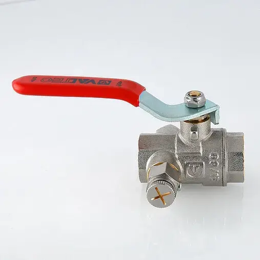 Кран шаровый с дренажем и воздухоотводчиком ½"в x ½"в Valtec Base VT.245.N.04
