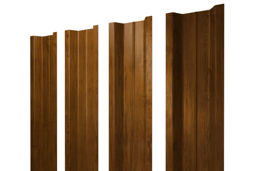 Штакетник П-образный В с прямым резом 0,45 Print Elite Golden Wood TwinColor