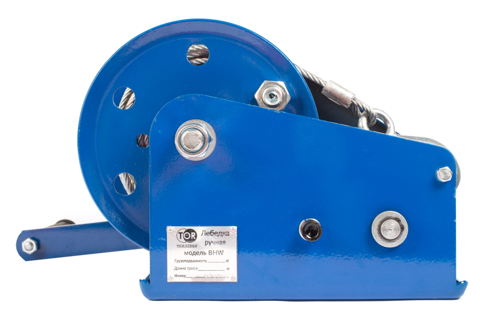 Лебедка ручная TOR ЛБ-2600 (BHW) г/п 1,17 т длина троса 10 м
