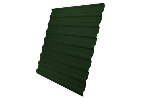 Профнастил C20B Grand Line 0,5 GreenCoat Pural BT RR 11 темно-зеленый (RAL 6020 хромовая зелень)