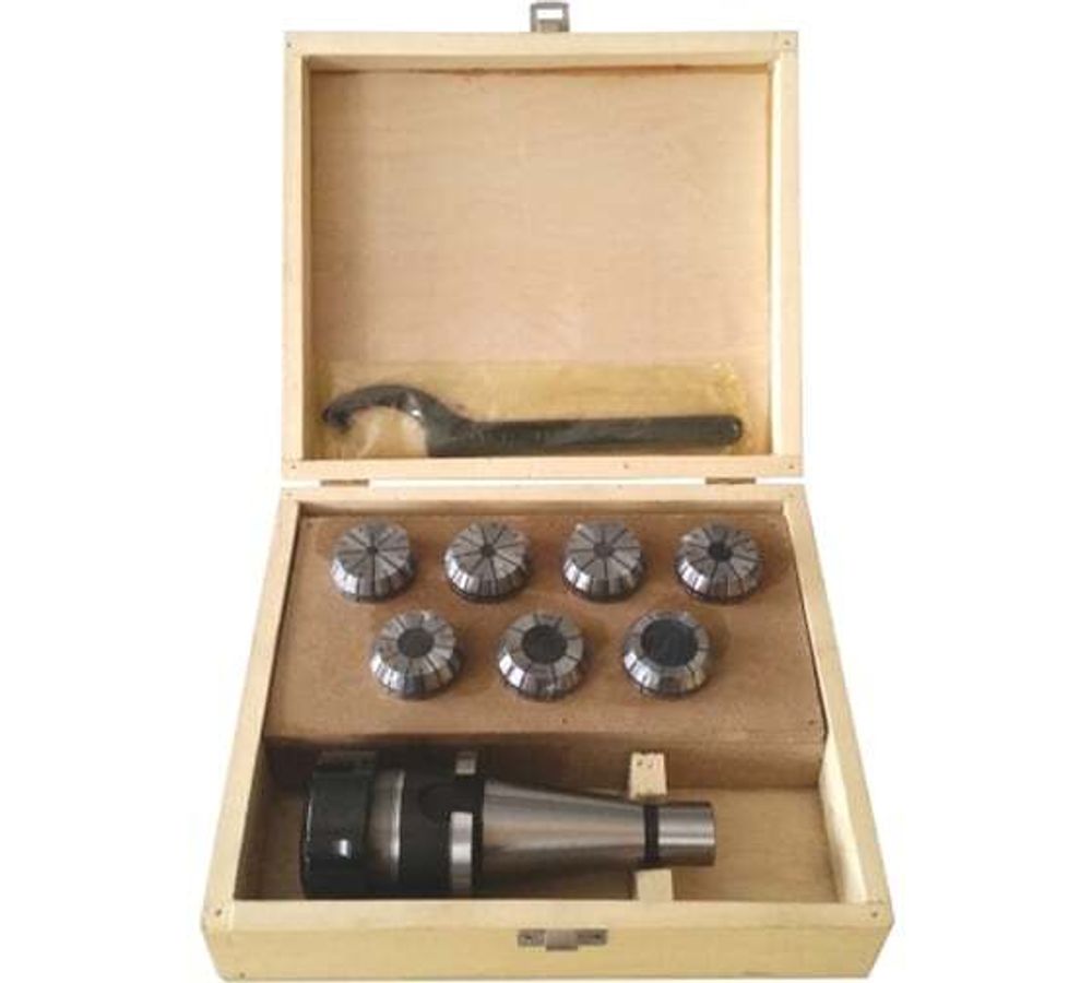 Патрон цанговый NT40ER40 хвостовик конус 7:24 DIN2080 с набором цанг 7 шт., 6-25 мм GRIFF b221224