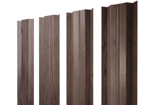 Штакетник М-образный В с прямым резом 0,45 Print Elite White Wood TwinColor