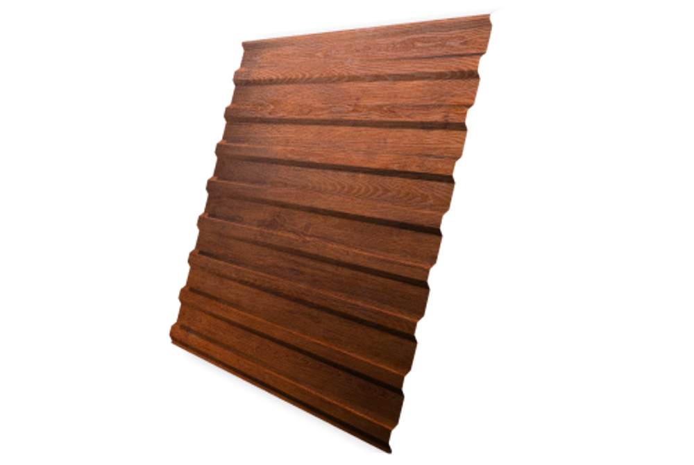 Профнастил C20B 0,4 Print Premium Golden Wood Fresh TwinColor