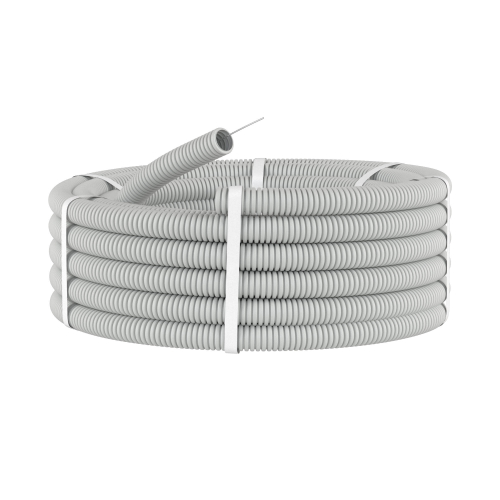 Труба ПВХ гибкая гофрированная д.16 мм, лёгкая, с протяжкой, (Перенесено на 00000359219) DKC (ДКС)