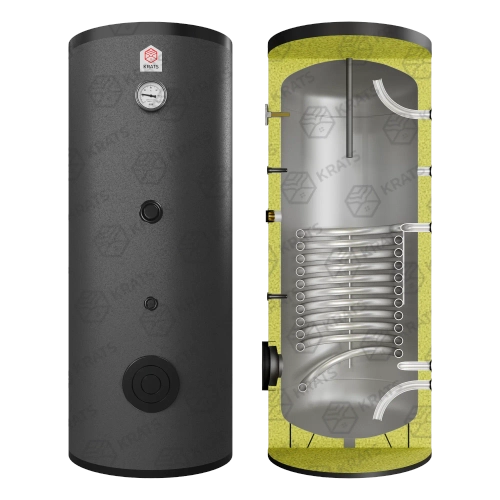 Накопительный водонагреватель (бойлер) косвенного нагрева KRATS серии 1BG, 1 змеевик