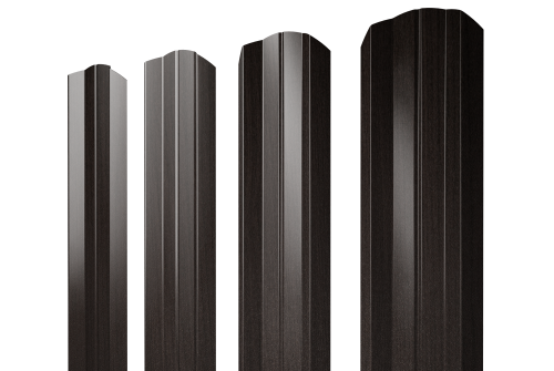 Штакетник М-образный А фигурный 0,45 Print Elite Coffee Wood TwinColor