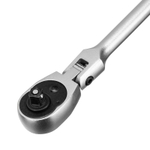 Ключ-трещотка шарнирный 1/4", СrV, 72 зуба, с быстрым сбросом, матовый хром Stels