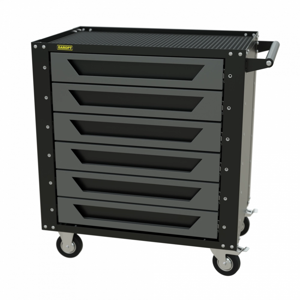 Gt6.grey Тележка инструментальная Garopt 6 ящиков СЕРАЯ, Серия "Low-cost"