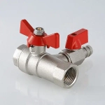 Кран шаровый с дренажем и обратным клапаном ½"в x ½"в x ¼"в x 14ш Valtec VT.248.N.04