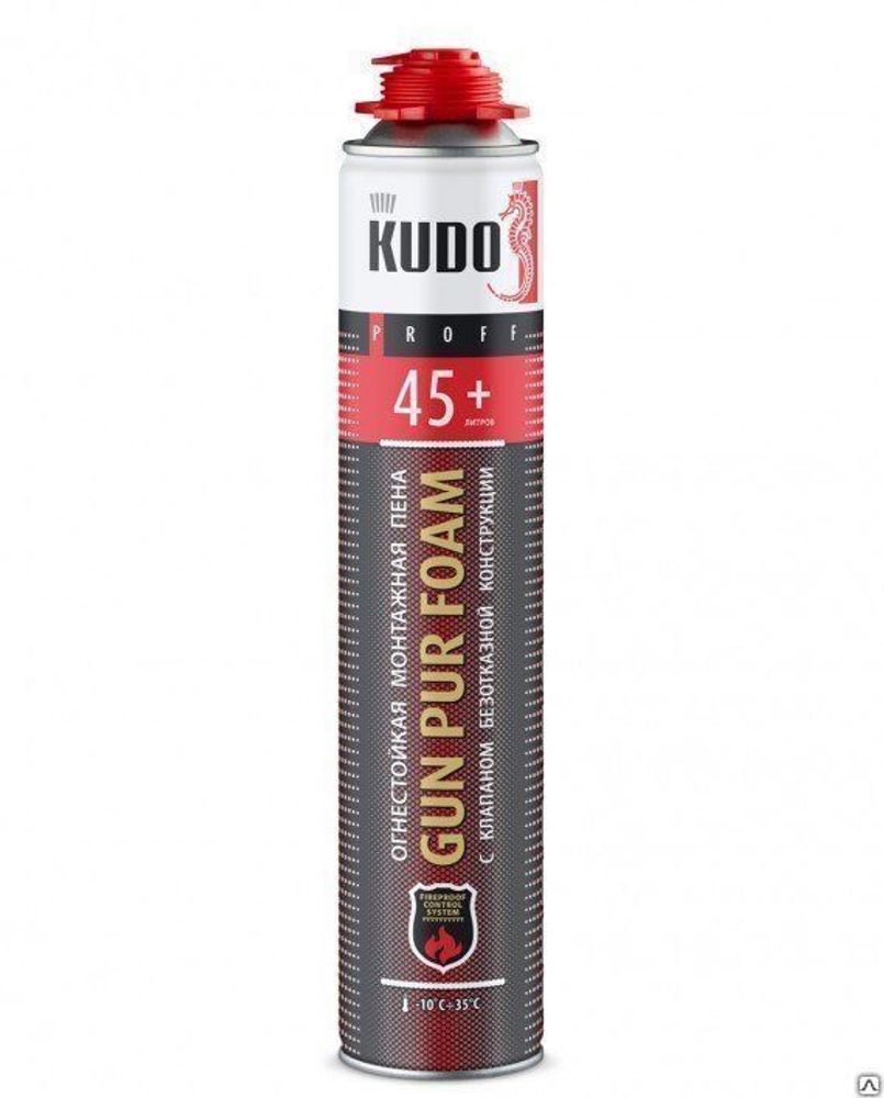 Пена огнестойкая монтажная KUDO PROFF 45+ -10 +35 градусов