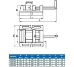 Станочные тиски для сверлильных станков 125мм GRIFF Q19A b241503