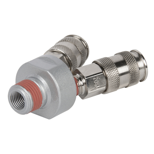 WDK-82MV Распределитель V-образный пневматический, 2 быстроразъемных EU соедения 1/4", вход с резьбо