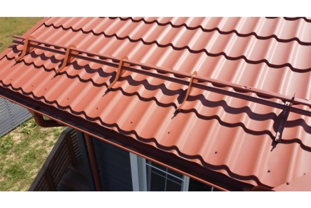 Металлочерепица классик 0,5 Satin Matt RAL 8004 терракота