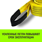 Трос буксировочный HITCH REGULAR, масса авто 2,5т, разрывная 7,5т, 5,0м, лента 50мм, петля-петля