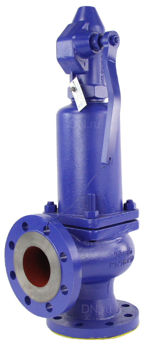 Клапан предохранительный ПРЕГРАН КПП 496-01 Ду 80 х 125 Ру16 чугунный пружинный фланцевый угловой