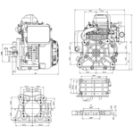 Двигатель Dinking DK165F/P (4.4 лс, вал тип S, ручной стартер, датчик масла)