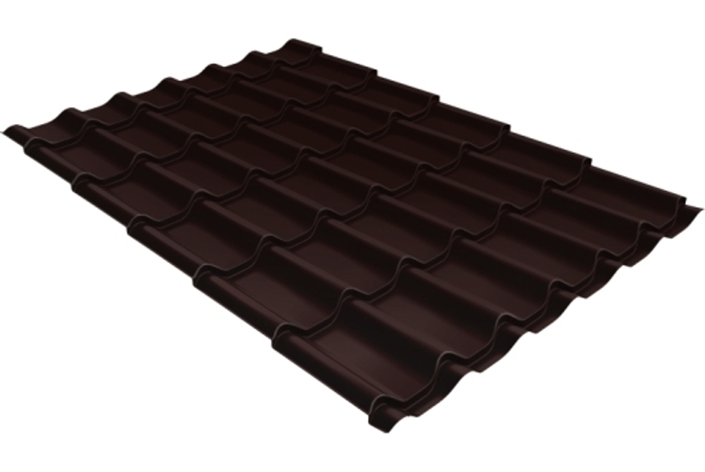 Металлочерепица классик 0,5 Satin RAL 8017 шоколад