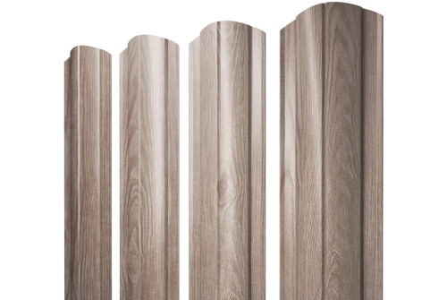 Штакетник Круглый фигурный 0,45 Print-Double Elite White Wood