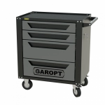 GTS4.grey Тележка инструментальная Garopt 4 ящиков СЕРАЯ, центральный замок, увеличенные колеса, доводчики, GAROPT Серия "Standart"