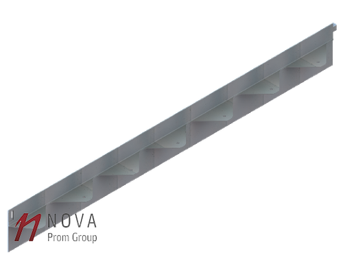 Бордюр стальной оцинкованный Т типа 1200мм