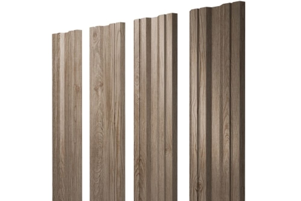 Штакетник Twin с прямым резом 0,45 Print Elite White Wood Twin с прямым резомColor