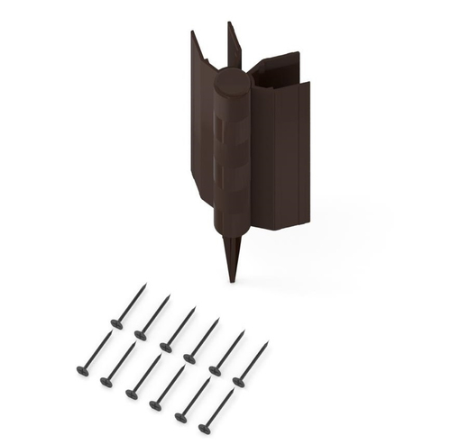 Угловой элемент для грядок Eco h 200мм, коричневый