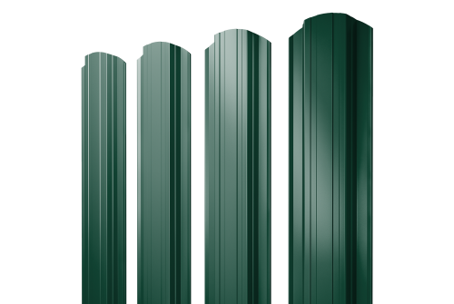 Штакетник Прямоугольный фигурный 0,45 Drap TX RAL 6005 зеленый мох