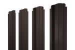 Штакетник П-образный B фигурный 0,45 PE RR 32 темно-коричневый