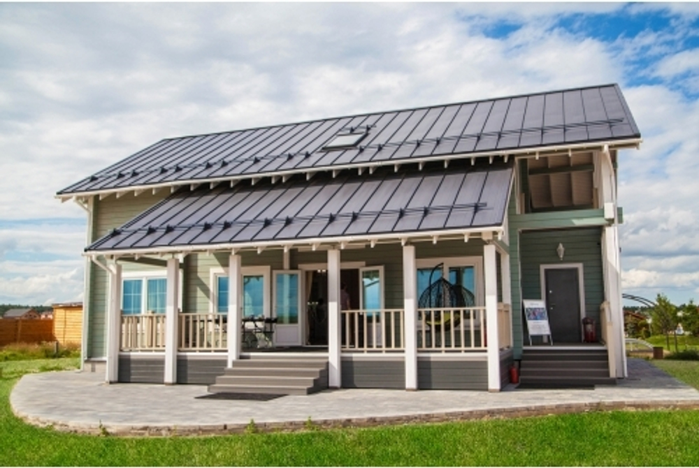 Кликфальц Grand Line 0,45 Drap ST с пленкой на замках RAL 7024 мокрый асфальт