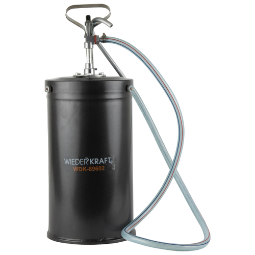 WDK-89602 Ручная установка для маслораздачи. Ёмкость 16л. Шланг 1,5м Маслораздатчик