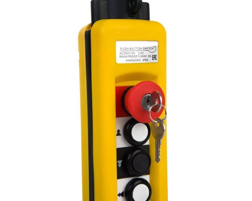 Пульт 4 кн. 1 ст. СТОП БУТОН ключ (XАC-A4813Y)