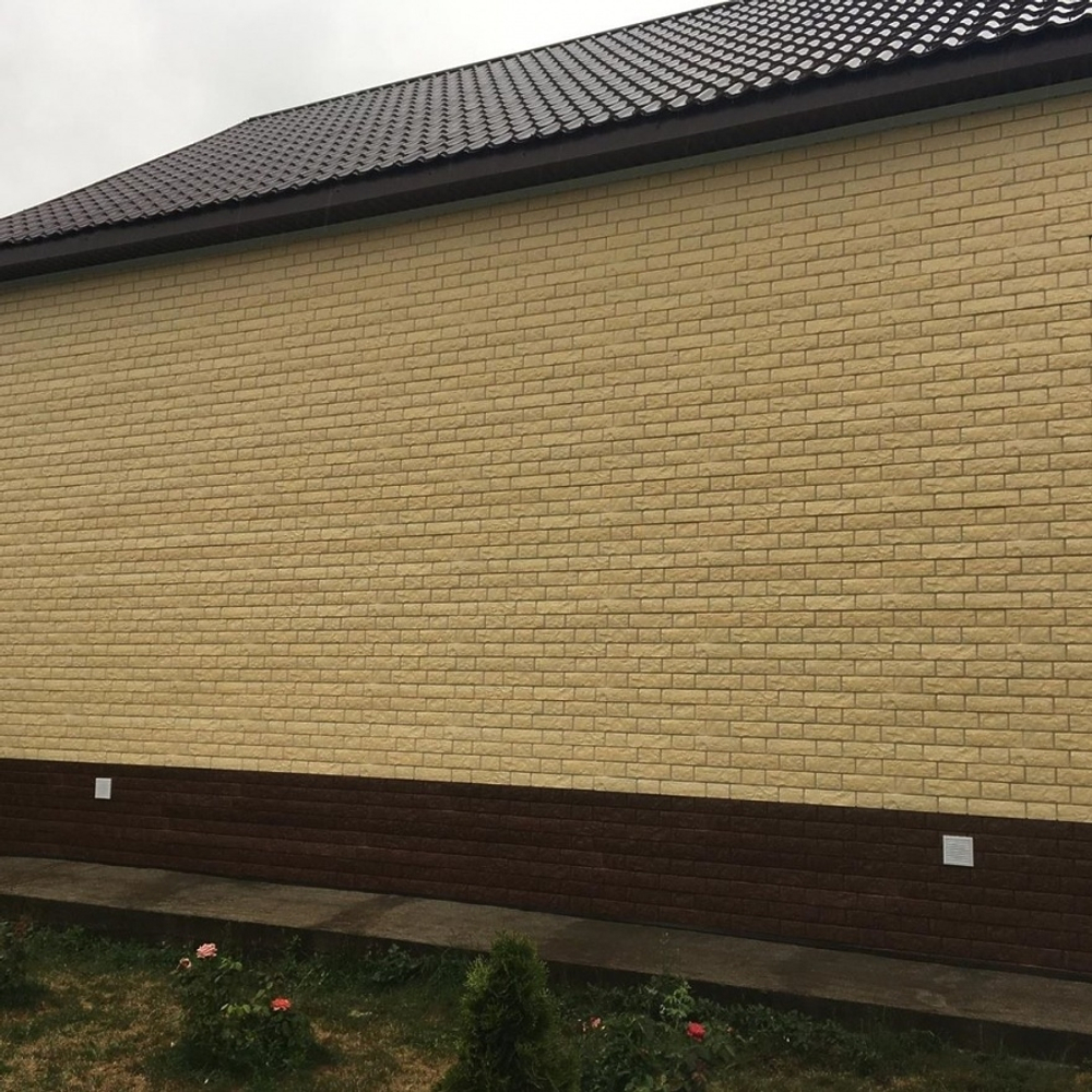 Сайдинг LUX под камень, Bergart, пекан