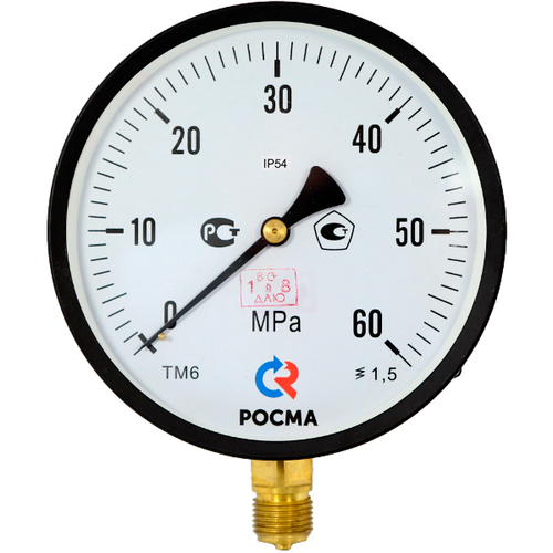 Манометр радиальный Росма ТМ-61GР.GG IP54 (G-6GМПа) М2Gх1.5 1.5 общетехнический специального исполнения, 15Gмм, тип - ТМ-61GР, радиальное присоединение, шкала (G-6GМПа), резьба М2Gх1.5, класс точности 1.5